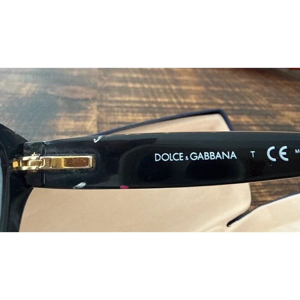 Dolce And Gabbana Eyeglass Frames In A Dark Black with Gold - Frames Only